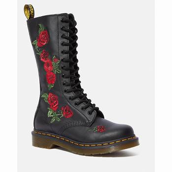 Dr Martens Női 1914 Vonda Bőr Mid Cut Calf Bakancs Fekete